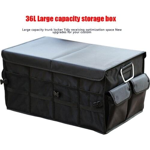Large Capacity Universal Car Boot Organizer Oxford SUV Folding Trunk Organiser Tool Food Bag Auto Storage Box Cover Accessories
