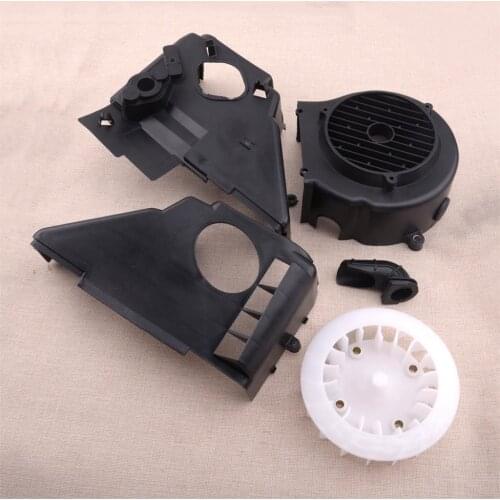 CITALL 1Set/5pcs Complete Air Cooling Shroud w/ Fan & Cover fit for Kymco Agility125 Taotao 150 4 stroke Znen Tank Retro BMS 150