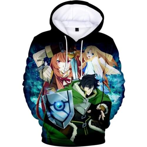 3D Anime The Rising Of The Shield Hero Hoodie Boys Girls Spring Autumn Sweatshirt Cartoon Long Sleeve Kids Children Jacket Coats