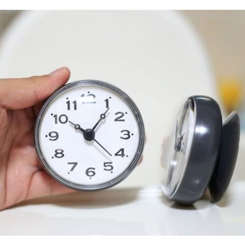 Electronic Suction Clock Bathroom Odorless Wall Clock Anti-fog Kitchen Bathroom Cup Clock Wall Mounted Clock Waterproof