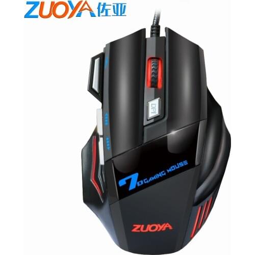 ZUOYA 5500 DPI Gaming Mouse 7 Button LED Optical Wired USB Mouse Mice Game Mouse Silent/sound Mause For PC Computer Pro Gamer