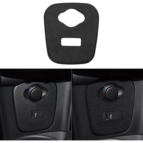 Car Interior USB Cigarette Lighter Panel Decoration Cover Sticker for Mini Cooper F55 F56 F57 2014-2020 Car Styling Accessories
