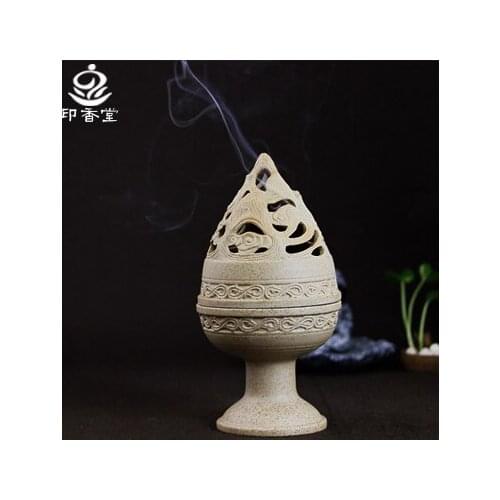 Furnace incense fragrance of sandalwood incense coil heaters ceramic incense burners incense road of tea ceremony decoration