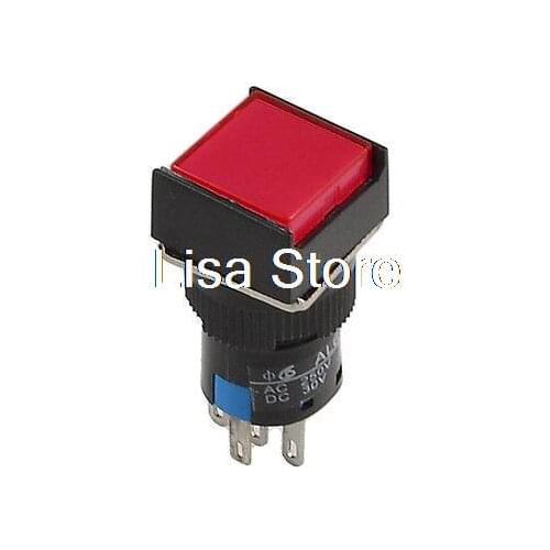 Red LED Light SPDT Momentary NO NC Push Button Switch 24V