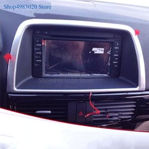 ABS matte For Mazda CX-5 CX5 2012 2013 2014 2015 2016Center Control Panel Cover Trim Interior Car Accessories Car Sticker chrome
