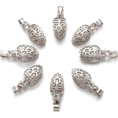 5pcs 24mm Metal Clasps Brass Ice Pick Pinch Bails Pendants Charms Accessories Jewelry Findings Connectors Pin: 1mm, Hole: 5x4mm