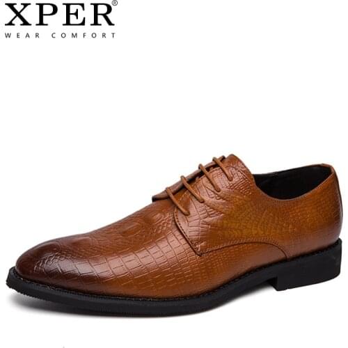 2019 New Arrivals Formal Shoes Mens Dress Shoes Black Business Oxfords Leather Footwear Male Dance Wedding Shoes Big Size#XP015