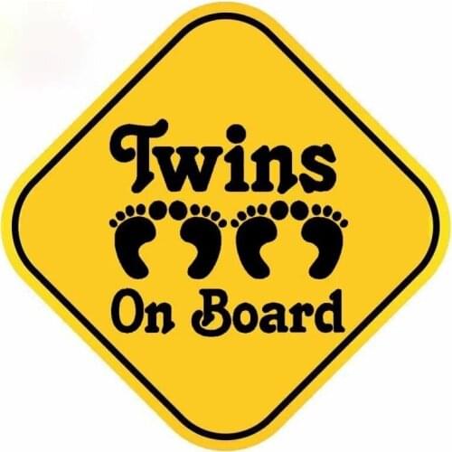 S50187# 10/13/15/17CM Personality PVC Decal Twins on Board Waterproof Car Sticker on Motorcycle Laptop Decorative