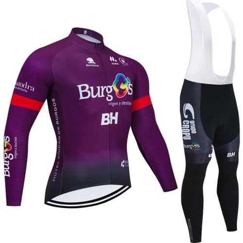 New Burgs BH TEAM CYCLING JERSEY 20D Bike Pants Set Ropa Ciclismo Winter Thermal Fleece BICYCLING JACKET Maillot Wear