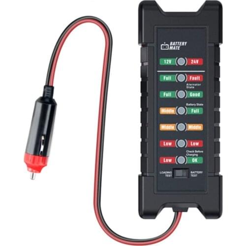 Newest BM420 Battery Tester 12~24V Cigarette lighter Version Car Digital 6 LED Light Alternator Auto Battery Analyzer Diagnostic