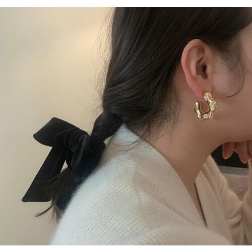 RISPADA K10 half ring Pearl Hoop Earrings