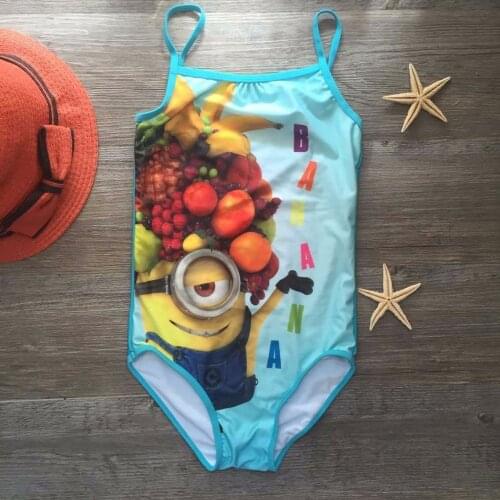 Multi Colors Kids Girls Swimsuit Swimwear 2020 Cartoon Print Children Girls One Piece Swimsuit Bathing Suit Kids Monokini