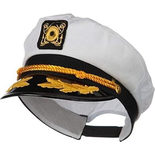 Adult Yacht Military Hats Boat Skipper Ship Sailor Captain Costume Hat Adjustable Cap Navy Marine Admiral For Unisex Hats
