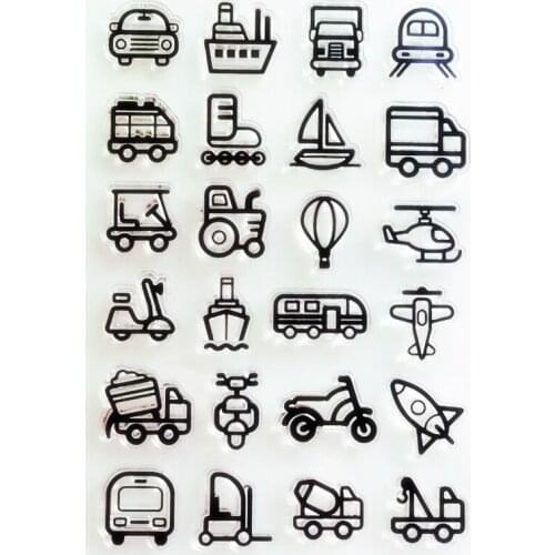 YLCS364 Transportation Silicone Clear Stamps For Scrapbooking DIY Photo Album Cards Decoration Transparent Stamp Clear Stamp New