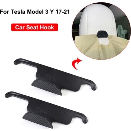 2pcs Car Seat Hook For Tesla Model 3 Y 2017-2021 Storage portable Functional Accessories Interior Modification Rear Seat Clip