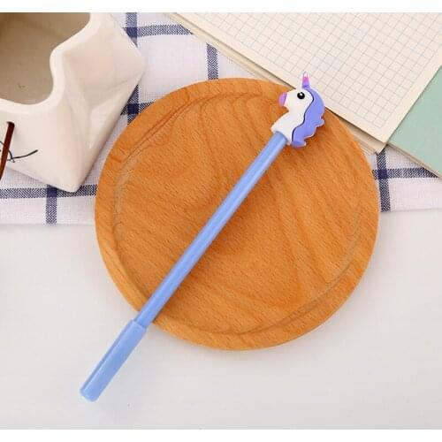 4pcs Hot Sale Lovely Unicorn Gel Pen Black Ink High-quality Cute Water Pen Kawaii Signing Pen School Supplies Office Supplies