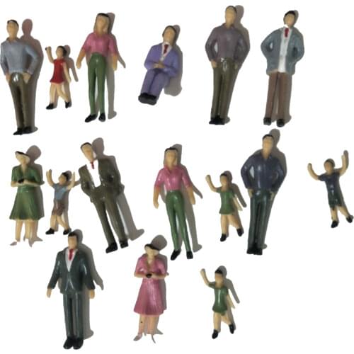 50Pc 1:32 Scale Plastic Models People Sitting Standing Figures Miniature Figure Toy Figurines Model Collection Toy Garden Decor
