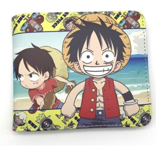 Anime Wallet One Piece Luffy /Fairy Tail Tokyo Ghoul Cartoon Wallet Men Coin Pocket Animation Card Holder Purse