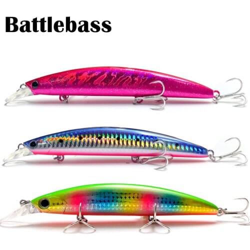 BATTLEBASS 3PCS/SET Minnow Fishing Lure Floating Hard Bait130mm/23g Artificial Bait Fishing Wobblers Swimming Fishing tackle