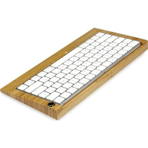 Bamboo Wood Craft Bluetooth Wireless Keyboard Stand Dock Holder For Apple IMac new Mac keyboard