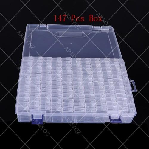 Large 147pcs Boxes Diamond Painting Accessories Tools Storage Box Beads Container Diamond Embroidery Stone Convenience Box