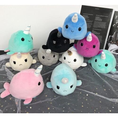 Color Plush Toy Double-sided Flip Fish Doll Soft Reversible Stuffed Animals Toys Creative Christmas Gift Reversible Plush Fish