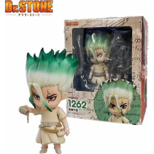 Dr.STONE Ishigami Senkuu Q.ver PVC Action Figures Toy 1262# Anime Dr.STONE Figurine Brinquedos Toys 100mm