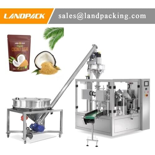 Coconut Sugar Stand Up Pouch Filling And Sealing Machine Various Sugar Rotary Powder Packing Machine Discount Price