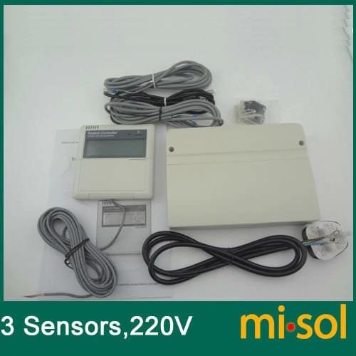 CONTROLLER of SOLAR WATER HEATER, 220V, 3 temperature sensors