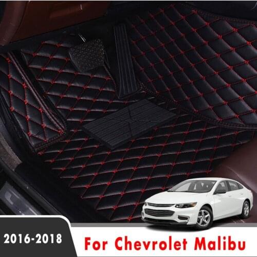Leather Carpets Car Floor Mats For Chevrolet Malibu 2018 2017 2016 Custom Auto Styling Accessories Foot Pads Protector Covers