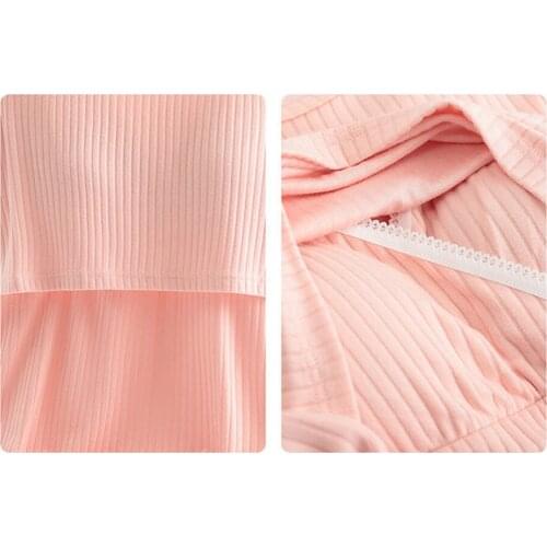 Breast-feeding Jacket Short Sleeve Fashion Out T-shirt Half Sleeve Breastfeeding Clothing Pregnant Woman Pajamas Summer Thin