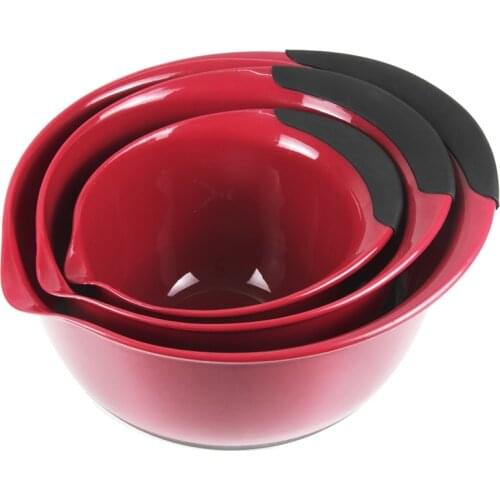 Mixing Bowls, Slip Resistant Bottom, Includes 5 Qt, 3 Qt, and 1.5 Quart Nested Bowl, 3 Piece Set