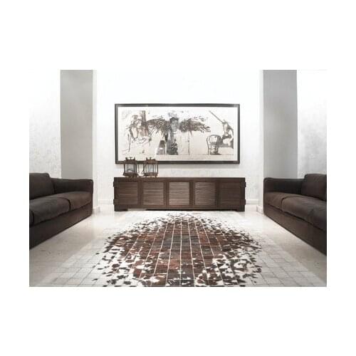 Fashionable art carpet 100% natural genuine cowhide leather beach mat