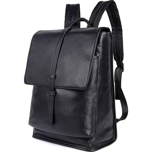 Genuine Cow Leather Men Backpack Mens Backpacks for Teenager Luxury Designer Bagpack Male High Quality School Bag 2754A
