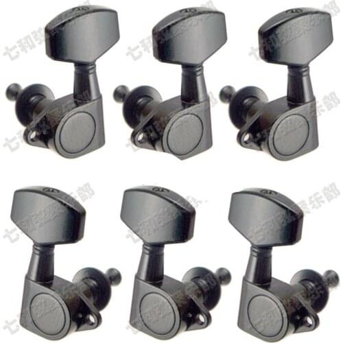 A Set Black Sealed gear Guitar Tuning Pegs Tuners Machine Heads For Acoustic Electric Guitar accessories part Musical instrument