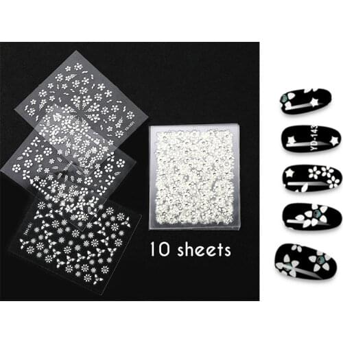 Cute Bunny Cat Owl Cartoon Designs Nail Stickers Set Nail Art Water Transfer Sliders Stickers for Nails Decoration