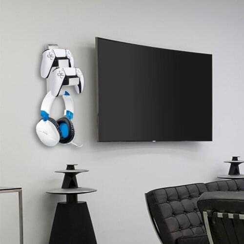 Wall Mount Console Hanging Stand Dock Controller Mount Bracket Game Controller Holder for PS5/PS4