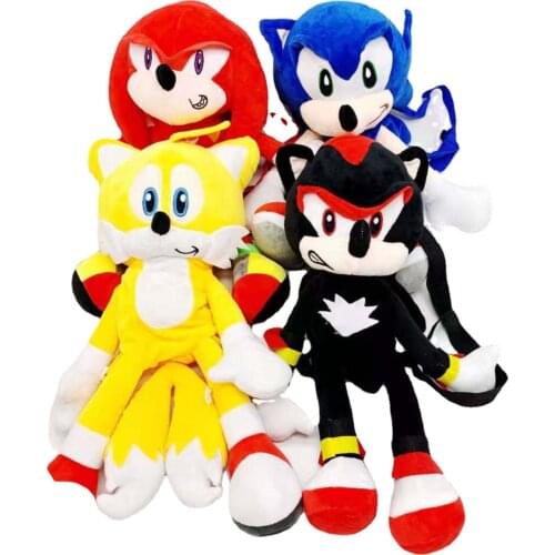 3D Sonic model plush bag Hedgehog Figure Short plush school bags Go shopping Deco backpack Children man woman outdoor Toys