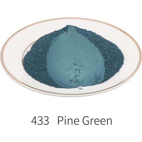 Pearl Powder Pigment Acrylic Paint Type 433 Pine Green for Crafts Art Car Soap Eye Shadow Dye Colora
