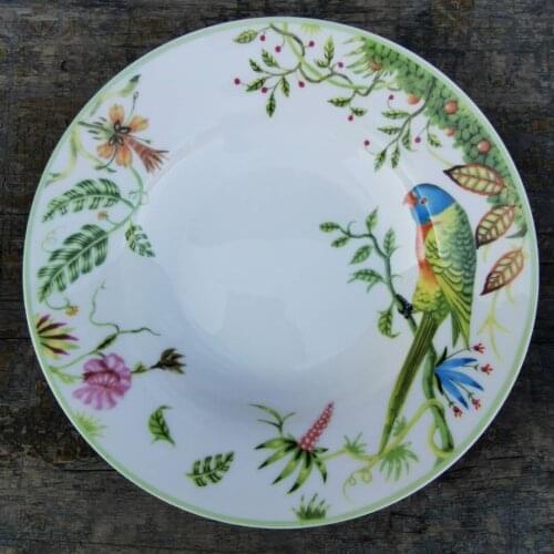 Tangshan bone china tableware Western flat plate steak plate cold plate inch soup plate