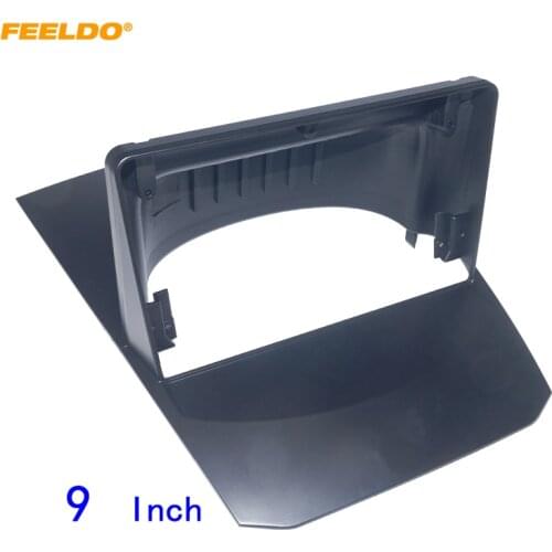 FEELDO Car Audio Fascia Frame Adapter For Ford Fiesta 9" Big Screen 2DIN Dash Fitting Panel Frame Kit #HQ6378