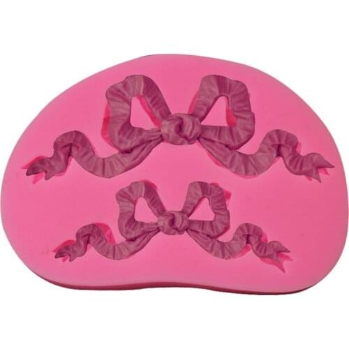 Bow ribbon flip sugar cake silicone mold chocolate baking mold gypsum drop glue DIY soap mold