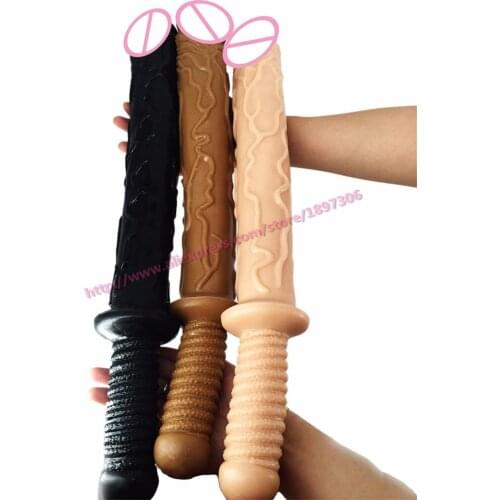 Super long With Handle Big Dildo Super Thick Male Artificial Penis Sex Toys For Woman Adult Products Sex Shop Free Shipping