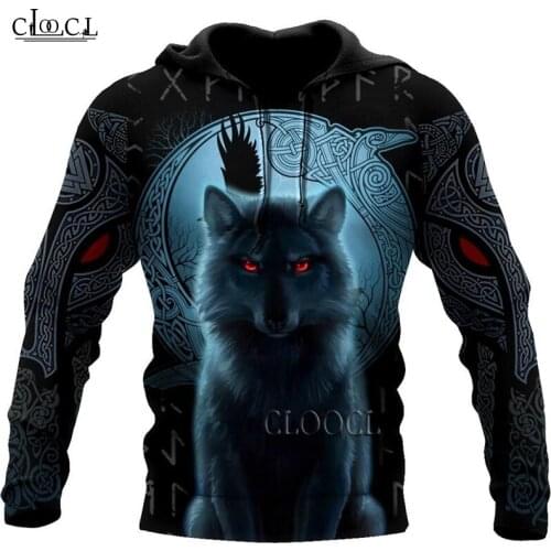 HX Fenrir Viking Wolf And Moon 3D Printed Unisex Hoodie Sweatshirt Streetwear Zip Pullover Casual Jacket Tracksuit Drop Shipping