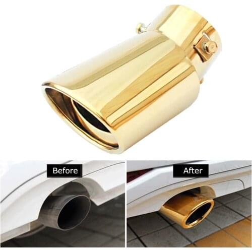 Universal high quality Car Auto Exhaust Muffler Tip Stainless Steel Pipe Trim Modified Car Rear Tail Throat Liner 1Pcs