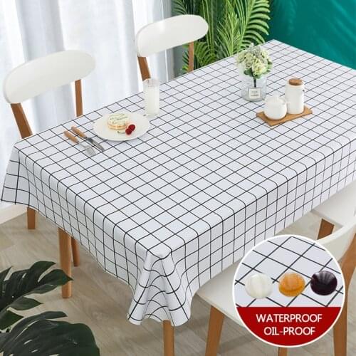 PVC Plastic Waterproof Fabric Table Cloth Pastoral Printing Kitchen Tablecloth Oilproof Decorative Elegant Dining Table Cover