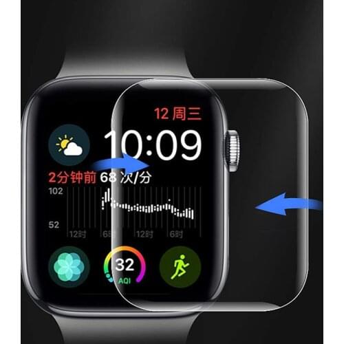 9D Full Curved Soft Tempered Glass For Apple Watch 38 40 42 44 mm Screen Protector iWatch band strap 5 Protective Glass Film