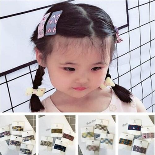 10pcs/lot Ins Handmade Cloth Flower Hair Clips For Kids Girls Retro Cotton Linen Cloth BB Clip Fresh Cute Sweet Hair Accessories