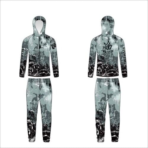 2020 New Style Support Custom Fishing Clothes Moisture Absorption Breathable Sunscreen Suit Neutral/for Both Men and Women 1-2cm