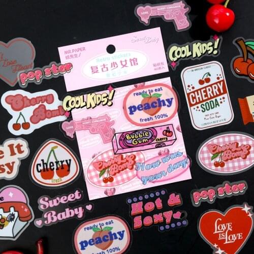 40pcs / creative cute girl bear series decoration sticker DIY toy mobile phone photo album diary label sticker Kawaii stationery